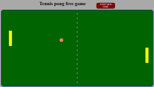 Zrzut ekranu bezpłatnej gry internetowej Tennis ping pong